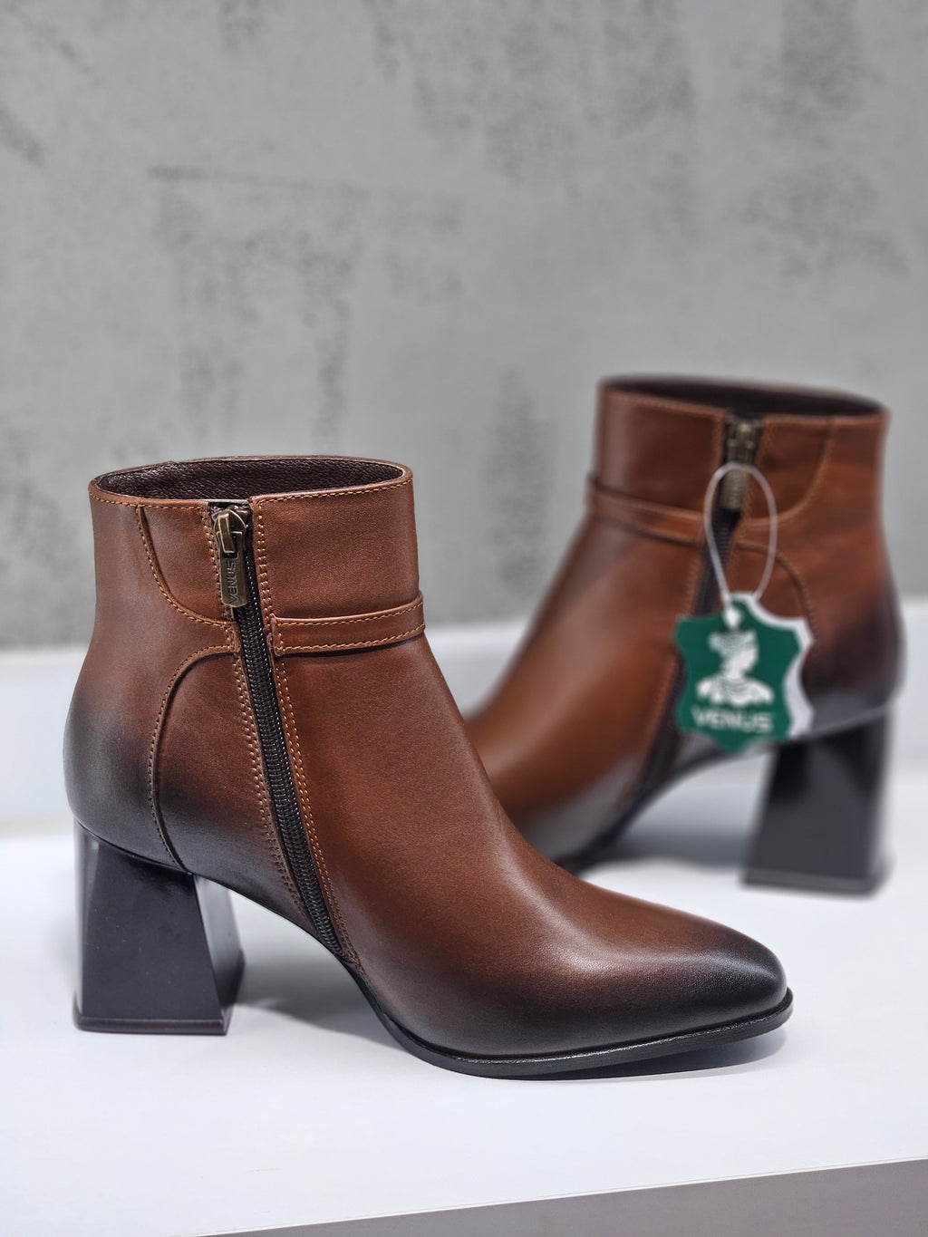 Venüs Kadın Hakiki Deri Topuklu Bot 2553901 K