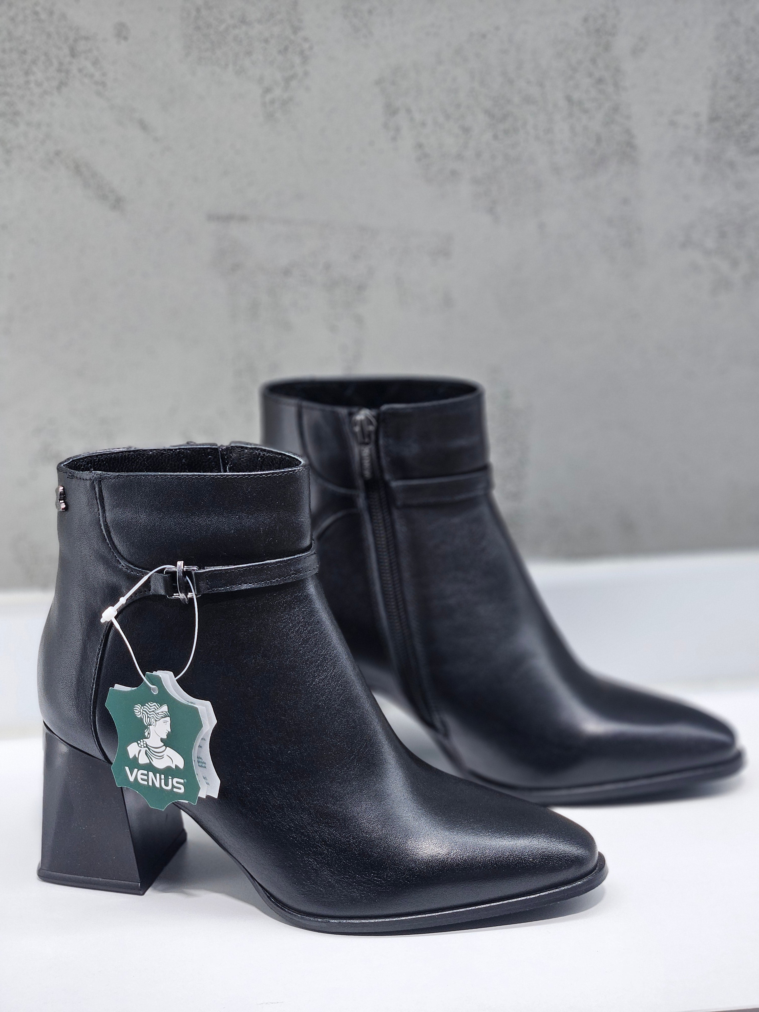 Venüs Kadın Hakiki Deri Topuklu Bot 2553901 K