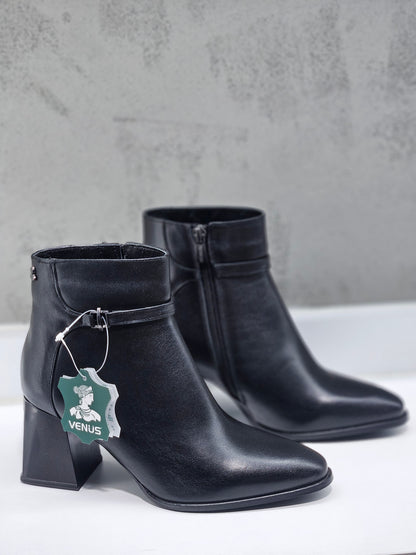 Venüs Kadın Hakiki Deri Topuklu Bot 2553901 K